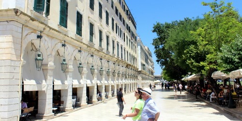 Liston Promenade, with its restaurants and bistros around